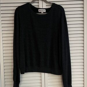 Wildfox Baggy Beach Jumper Medium in Clean Black